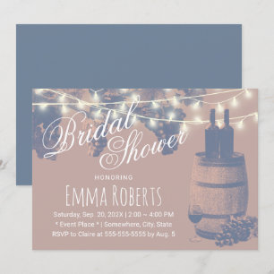 Convite Chá de panela De Vinha De Vinho Rústico