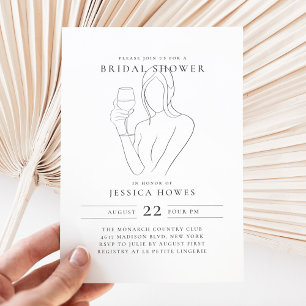 Convite Chá de panela de vinho Chic