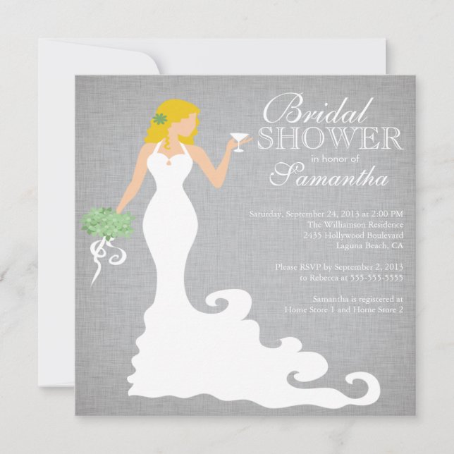 Convite Chá de panela de Vinho Louro do outono Moderno (Frente)