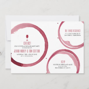 Convite Chá de panela de vinho tinto