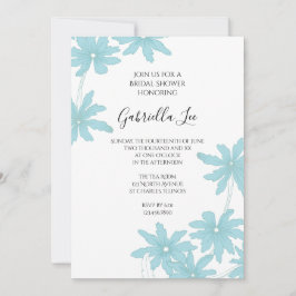 Convite Chá de panela de Visitas Azul Claro