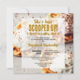 Convite Chá de panela de Waffle em Forma de Coração de sor