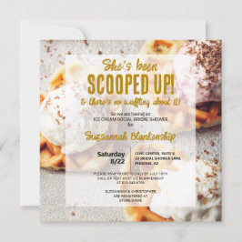 Convite Chá de panela de Waffle em Forma de Coração de sor