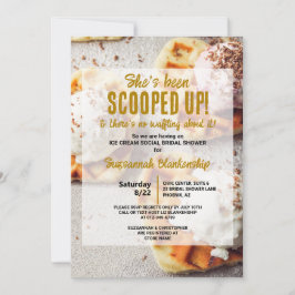 Convite Chá de panela de Waffle em Forma de Coração de sor