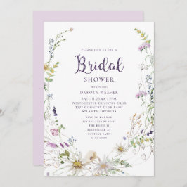 Convite Chá de panela de Wreath Wildflower