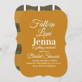 Convite Chá de panela de Xadrez com Faixa de queda moderna