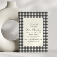 Chá de panela de Xadrez Gingham Branco Suave