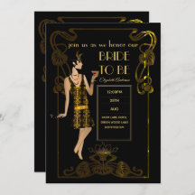 Chá de panela Deco Gatsby de Arte Flapper dos anos