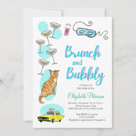 Convite Chá de panela Desenhado À Mão Do Grupo Glam Retro 