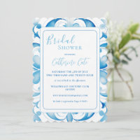 Chá de panela Design branco e azul da Tuscan