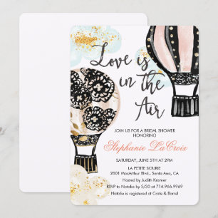 Convite Chá de panela do balão de ar quente