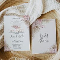 Chá de panela do Blush Boho Floral Tea Party