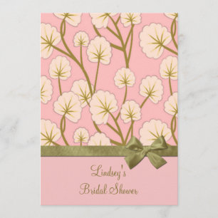 Convite Chá de panela do buquê do algodão doce