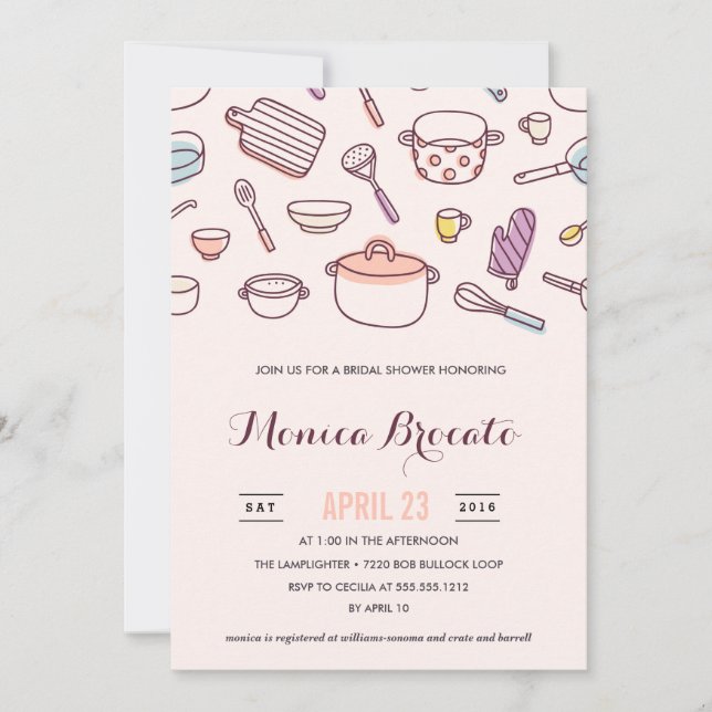 Convite Chá de panela do CHÁ da COZINHA (Frente)