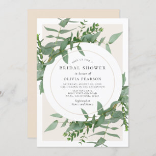 Convite Chá de panela do Círculo Verde de Eucalyptus Moder