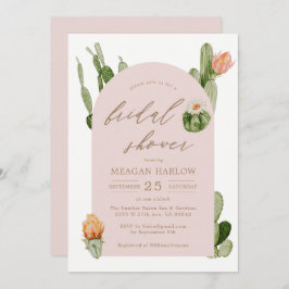 Convite Chá de panela do Deserto do Cactus Bohemian