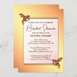 Convite Chá de panela do Dragão Dourado e Vermelho