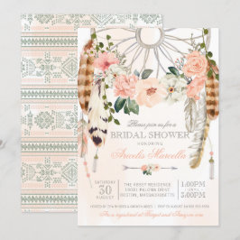 Convite Chá de panela do Dream Boho Dreamcatcher