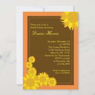 Convite Chá de panela do girassol