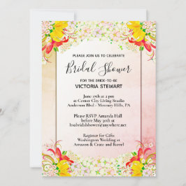 Convite Chá de panela do Jardim Flor