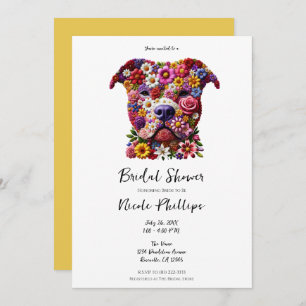 Convite Chá de panela do Lover do Cachorro da Face da Flor