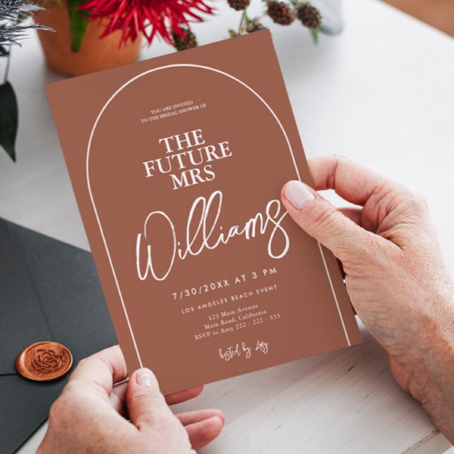 Convite Chá de panela do partido Arch Minimalist Hens (Criador carregado)