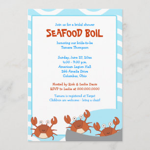 Convite Chá de panela do partido do marisco da FERVURA do