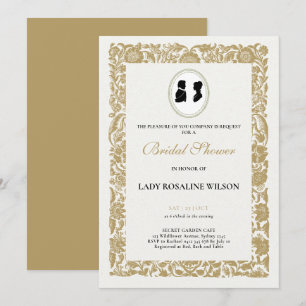 Convite Chá de panela do partido Regency Floral Tea