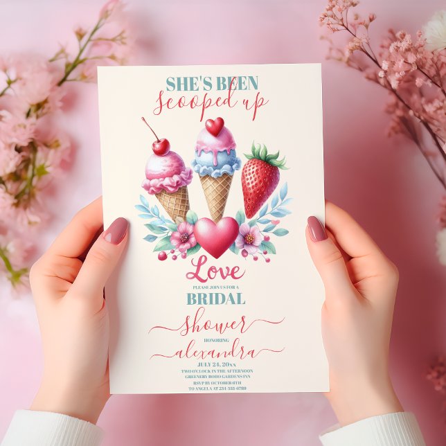 Convite Chá de panela do Sorvete Boho (Criador carregado)