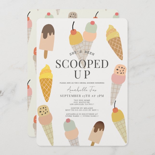 Convite Chá de panela do Sorvete cooptado (Frente/Verso)