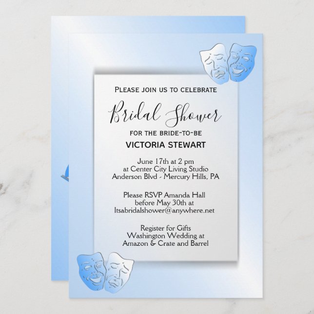 Convite Chá de panela do Teatro de Navegação no Dia Pregui (Frente/Verso)