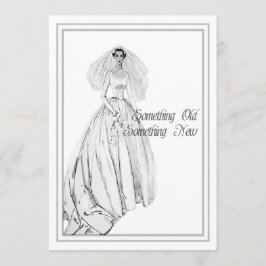 Convite Chá de panela do vestido de casamento vintage algo