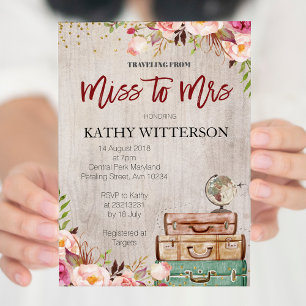 Convite Chá de panela do viagem do mundo