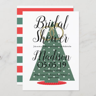 Convite Chá de panela dos Anéis de Árvore de Natal