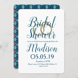 Convite Chá de panela dos Anéis de Folha de Natal Holly Be