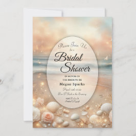 Convite Chá de panela dos Sonhos de Sede Sparkle e Sunset