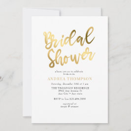 Convite Chá de panela Dourado