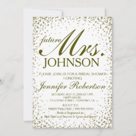 Convite | Chá de panela Dourado Confetti