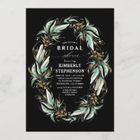 Chá de panela Dourado de Boho Preto de Wreath