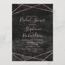 Chá de panela Dourado Rosa de mármore preto