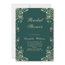 Chá de panela Dourado Verde Elegante