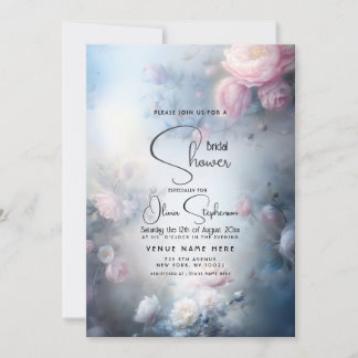 Convite Chá de panela - Dreamy Pink Peony Floral