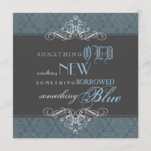 Convite Chá de panela Elegante Azul