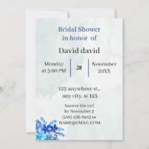 Chá de panela Elegante Blue Personalizado