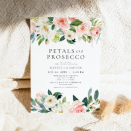 Convite Chá de panela Elegante Blush e Prosecco