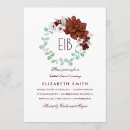 Convite Chá de panela Elegante das Flores de Borra