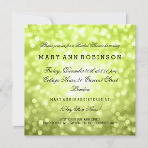 Convite Chá de panela Elegante das luzes brilhantes de Cha