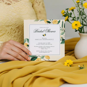 Convite Chá de panela Elegante de Árvore Floral de Flor 