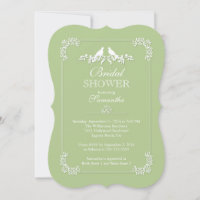 Chá de panela Elegante de Aves de Amor Verde
