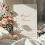 Convite Chá de panela Elegante de Caligrafia Dusty Rosa<br><div class="desc">Caligrafia elegante,  rosa,  escreve o chá de panela moderno.</div>